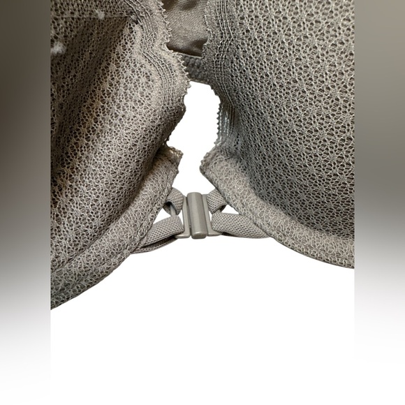 Auden Underwire Bra Racerback Front-Closure Adjustable Straps Lace Gray NWT - Picture 4 of 7